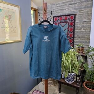 100% COTTON BALENCIAGA PARIS RELAXED LOGO T-SHIRT XL